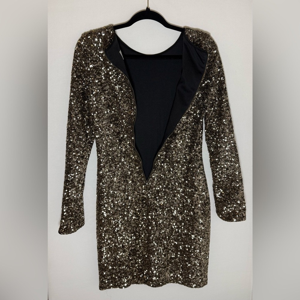 Mark & James Badgley Mischka long sleeve sequin dress • Women’s large - Picture 7 of 10